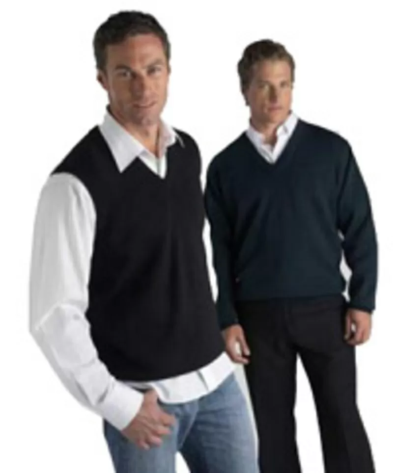 Изготовление вязаных свитеров и жилетов для сотрудников фирмы. Пошив о