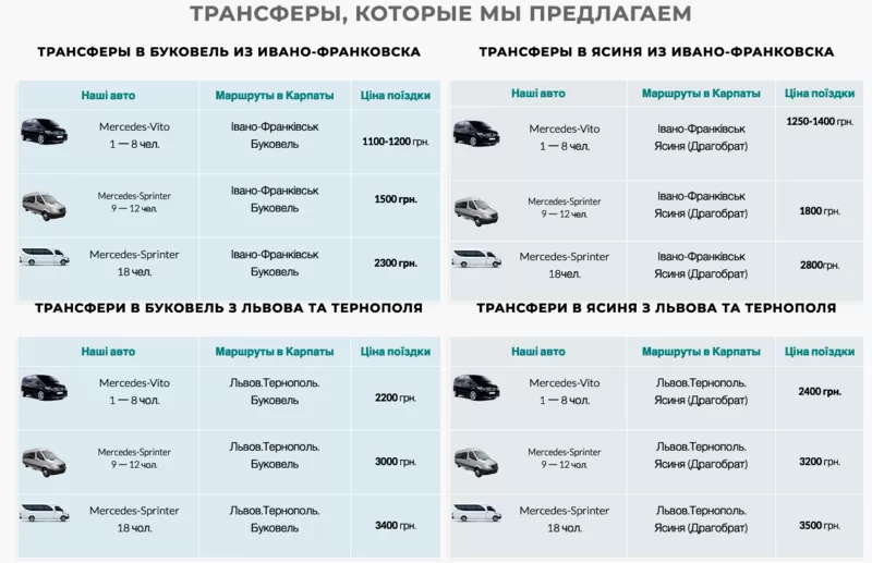 Transfer Zahid | Трансфер Буковель. Трансфер Ивано-Франковск Буковель. 2