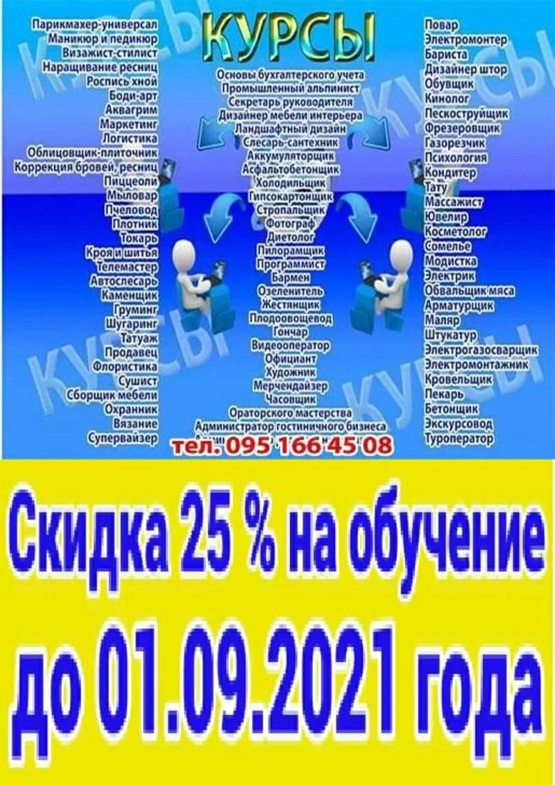 Обучение скидка 25% повар кондитер сушист пиццеоли барист пекарь